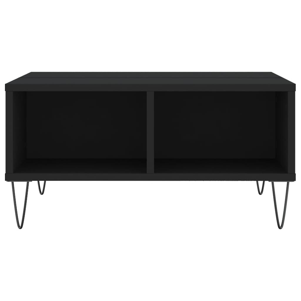 Tavolino da Salotto Nero 60x60x30 cm in Legno Multistrato