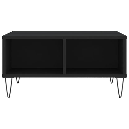 Tavolino da Salotto Nero 60x60x30 cm in Legno Multistrato