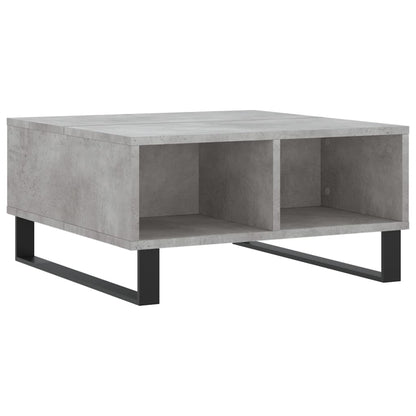 Tavolino da Salotto Grigio Cemento 60x60x30cm Legno Multistrato