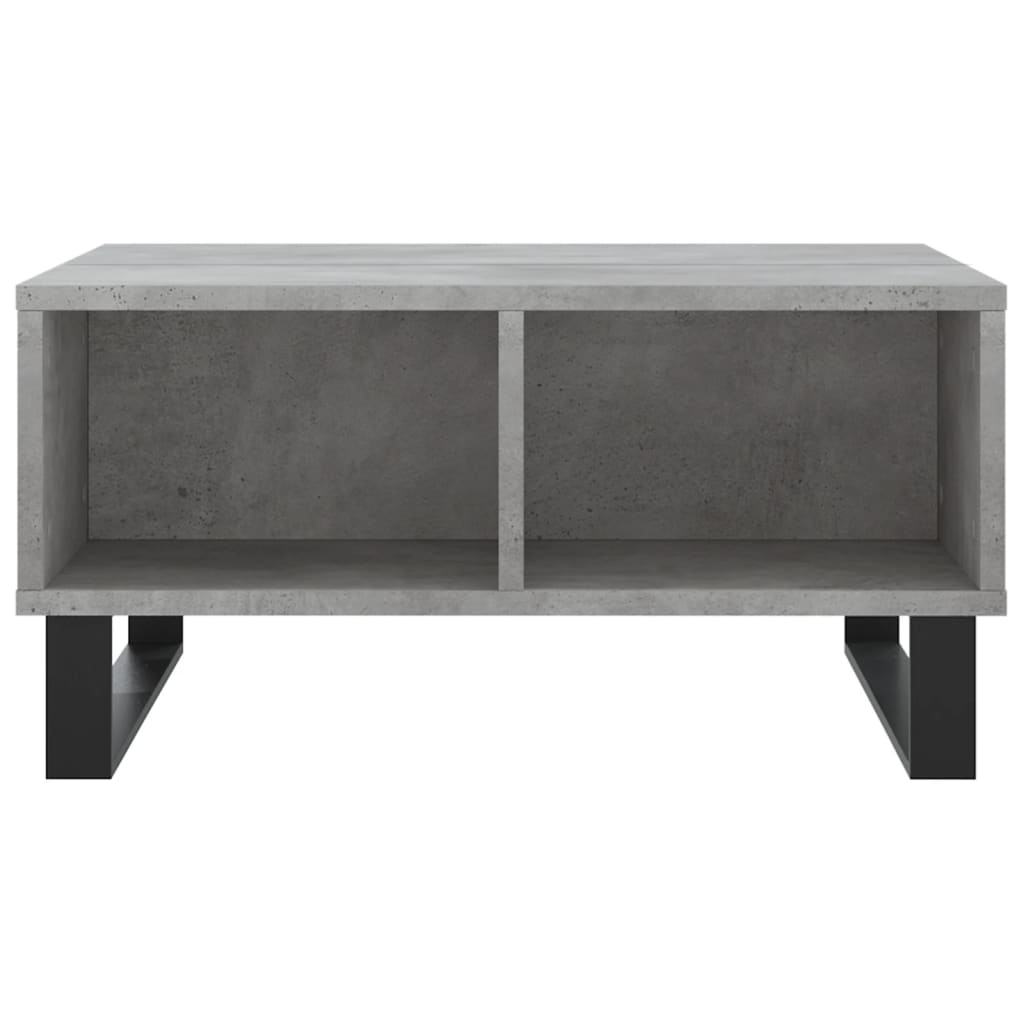 Tavolino da Salotto Grigio Cemento 60x60x30cm Legno Multistrato
