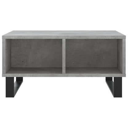 Tavolino da Salotto Grigio Cemento 60x60x30cm Legno Multistrato