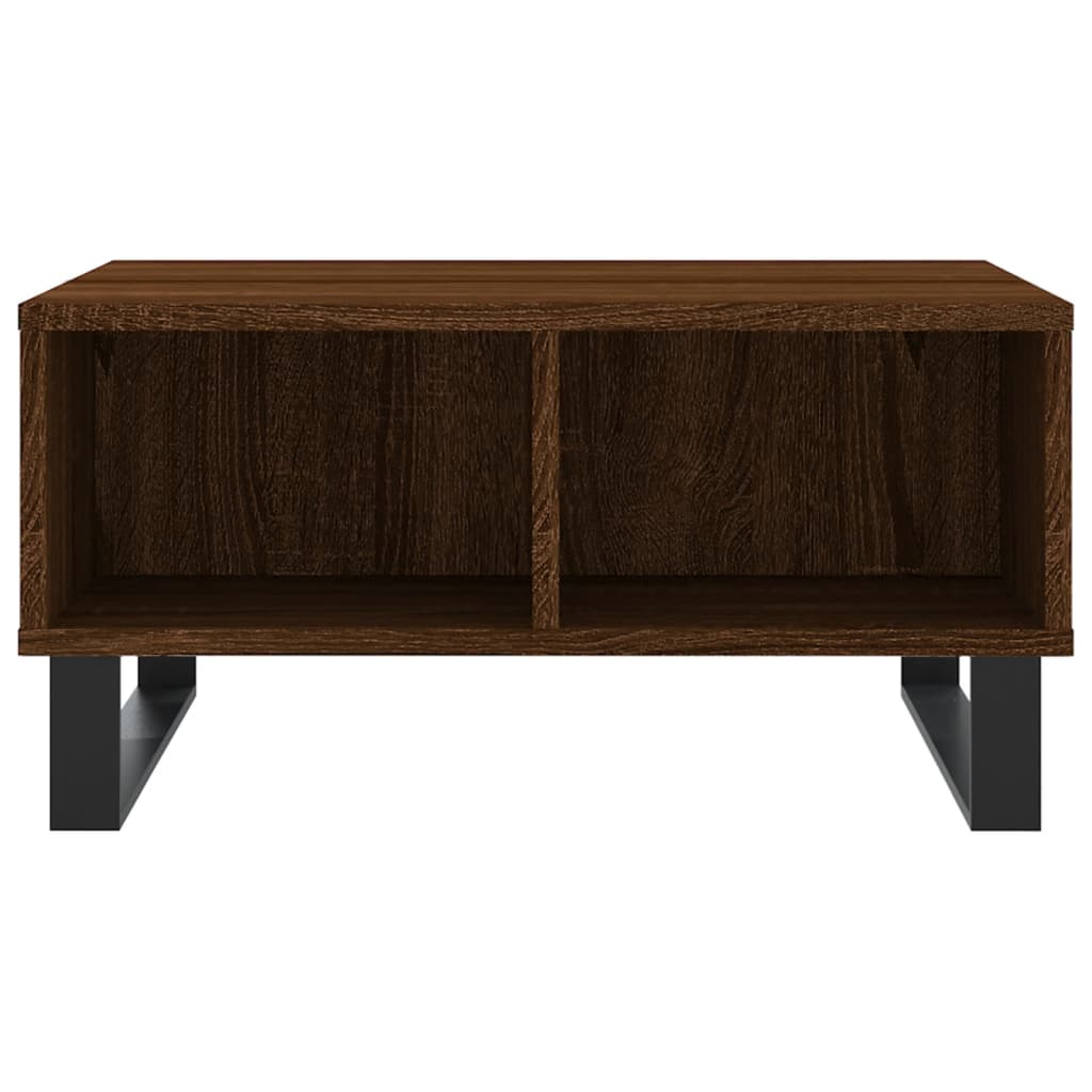 Tavolino da Salotto Rovere Marrone 60x60x30cm Legno Multistrato