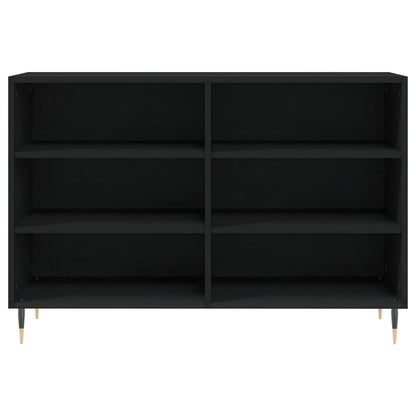 Credenza Nera 103,5x35x70 cm in Legno Multistrato