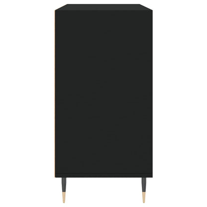 Credenza Nera 103,5x35x70 cm in Legno Multistrato
