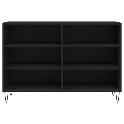 Credenza Nera 103,5x35x70 cm in Legno Multistrato