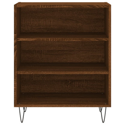 Credenza Rovere Marrone 57x35x70 cm in Legno Multistrato