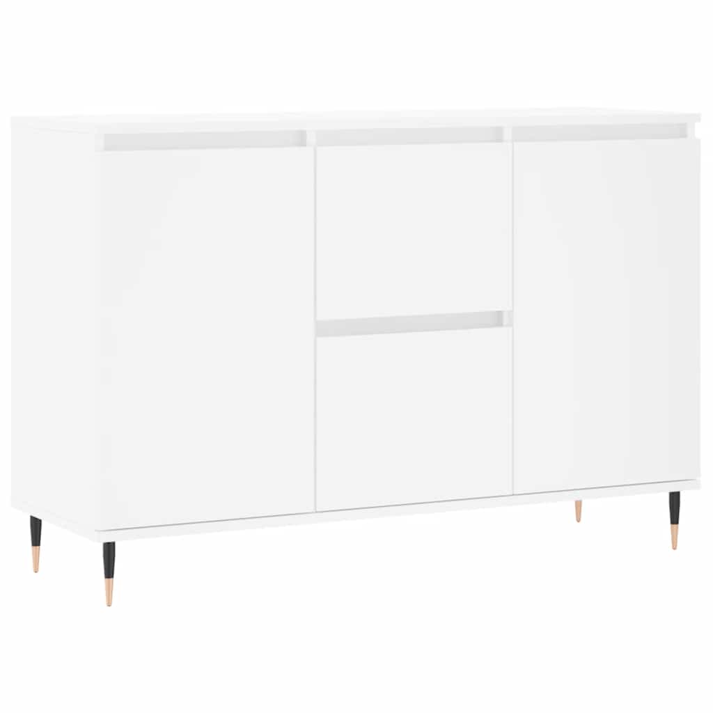 Credenza Bianca 101,5x35x70 cm in Legno Multistrato