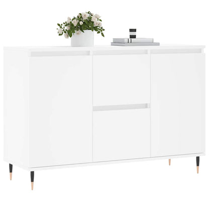 Credenza Bianca 101,5x35x70 cm in Legno Multistrato