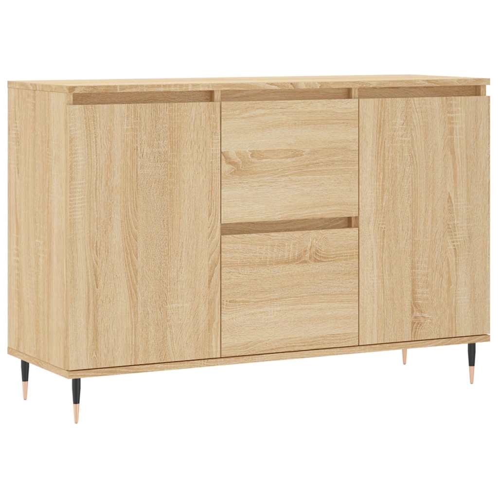 Credenza Rovere Sonoma 101,5x35x70 cm in Legno Multistrato