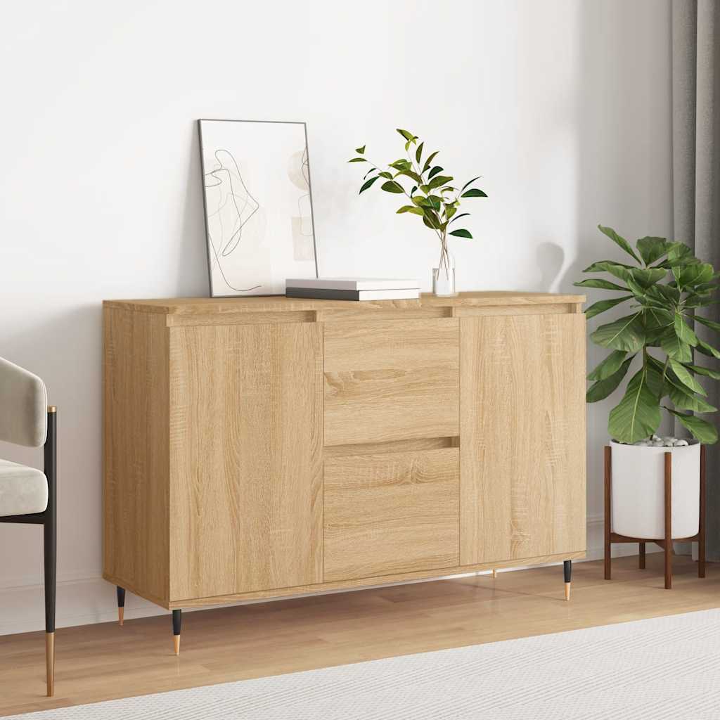 Credenza Rovere Sonoma 101,5x35x70 cm in Legno Multistrato