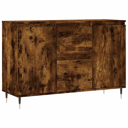 Credenza Rovere Fumo 101,5x35x70 cm in Legno Multistrato