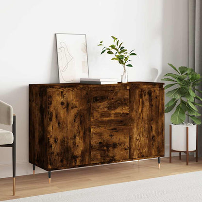 Credenza Rovere Fumo 101,5x35x70 cm in Legno Multistrato