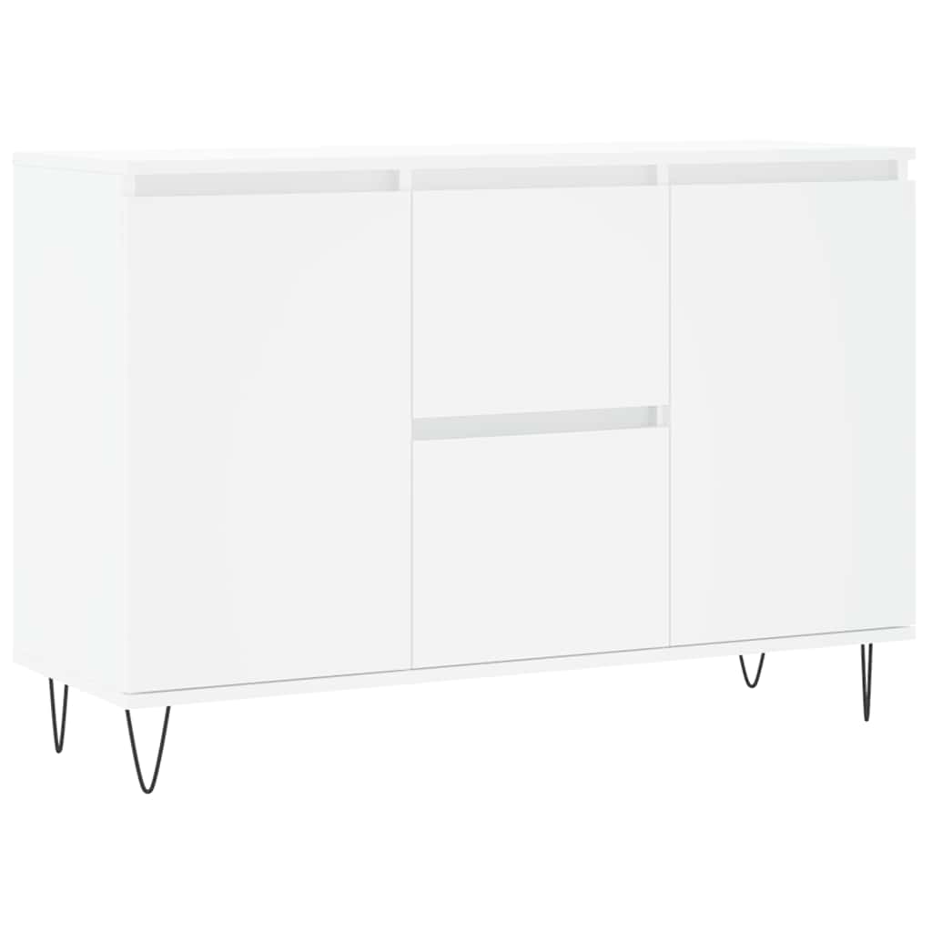 Credenza Bianca 101,5x35x70 cm in Legno Multistrato