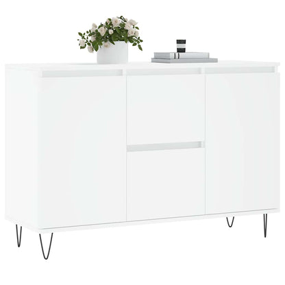 Credenza Bianca 101,5x35x70 cm in Legno Multistrato