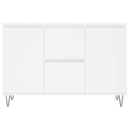 Credenza Bianca 101,5x35x70 cm in Legno Multistrato