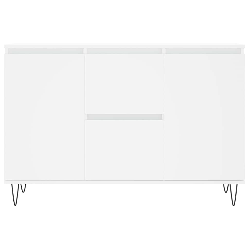 Credenza Bianca 101,5x35x70 cm in Legno Multistrato