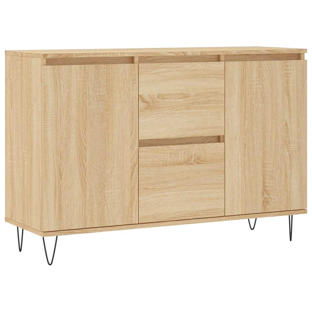 Credenza Rovere Sonoma 101,5x35x70 cm in Legno Multistrato