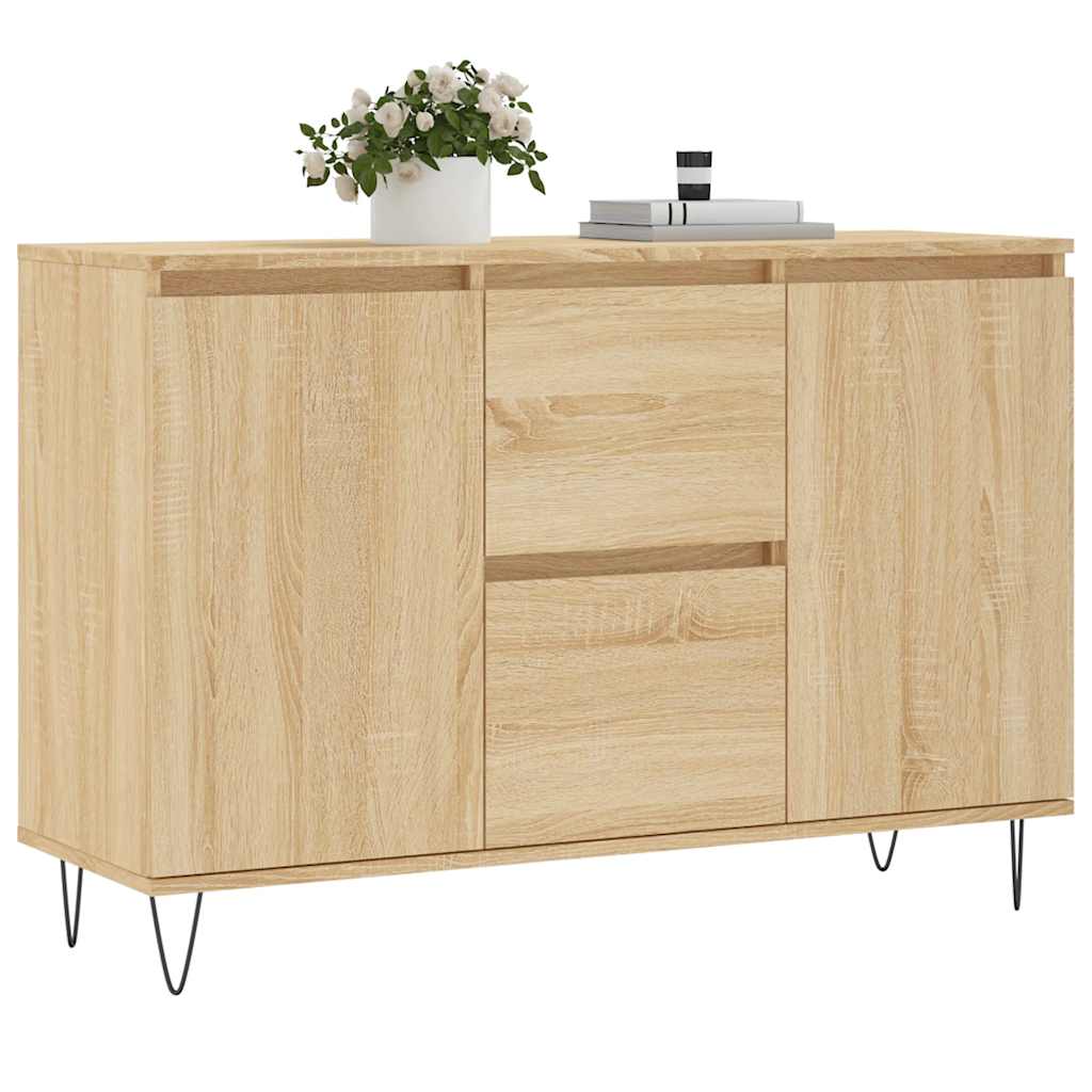 Credenza Rovere Sonoma 101,5x35x70 cm in Legno Multistrato