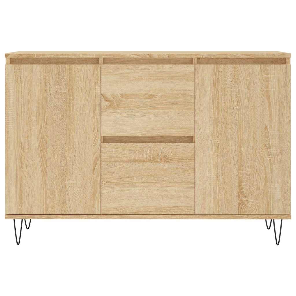 Credenza Rovere Sonoma 101,5x35x70 cm in Legno Multistrato