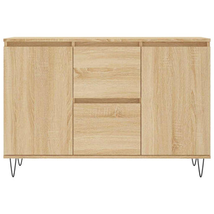 Credenza Rovere Sonoma 101,5x35x70 cm in Legno Multistrato