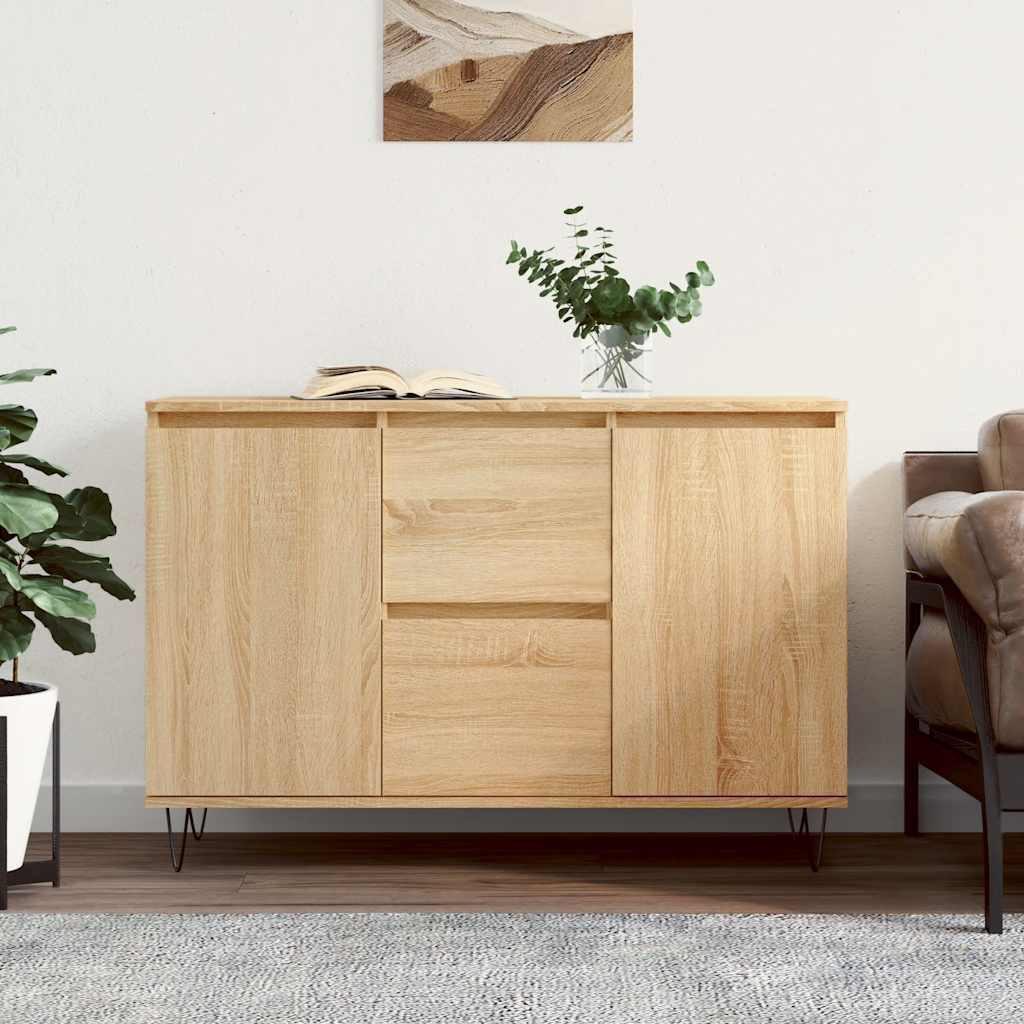 Credenza Rovere Sonoma 101,5x35x70 cm in Legno Multistrato