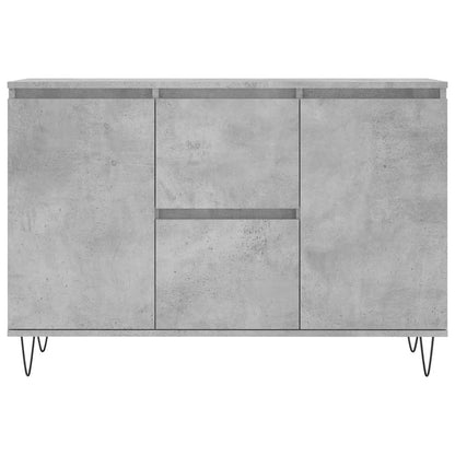 Credenza Grigio Cemento 101,5x35x70 cm in Legno Multistrato