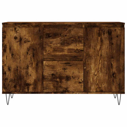 Credenza Rovere Fumo 101,5x35x70 cm in Legno Multistrato