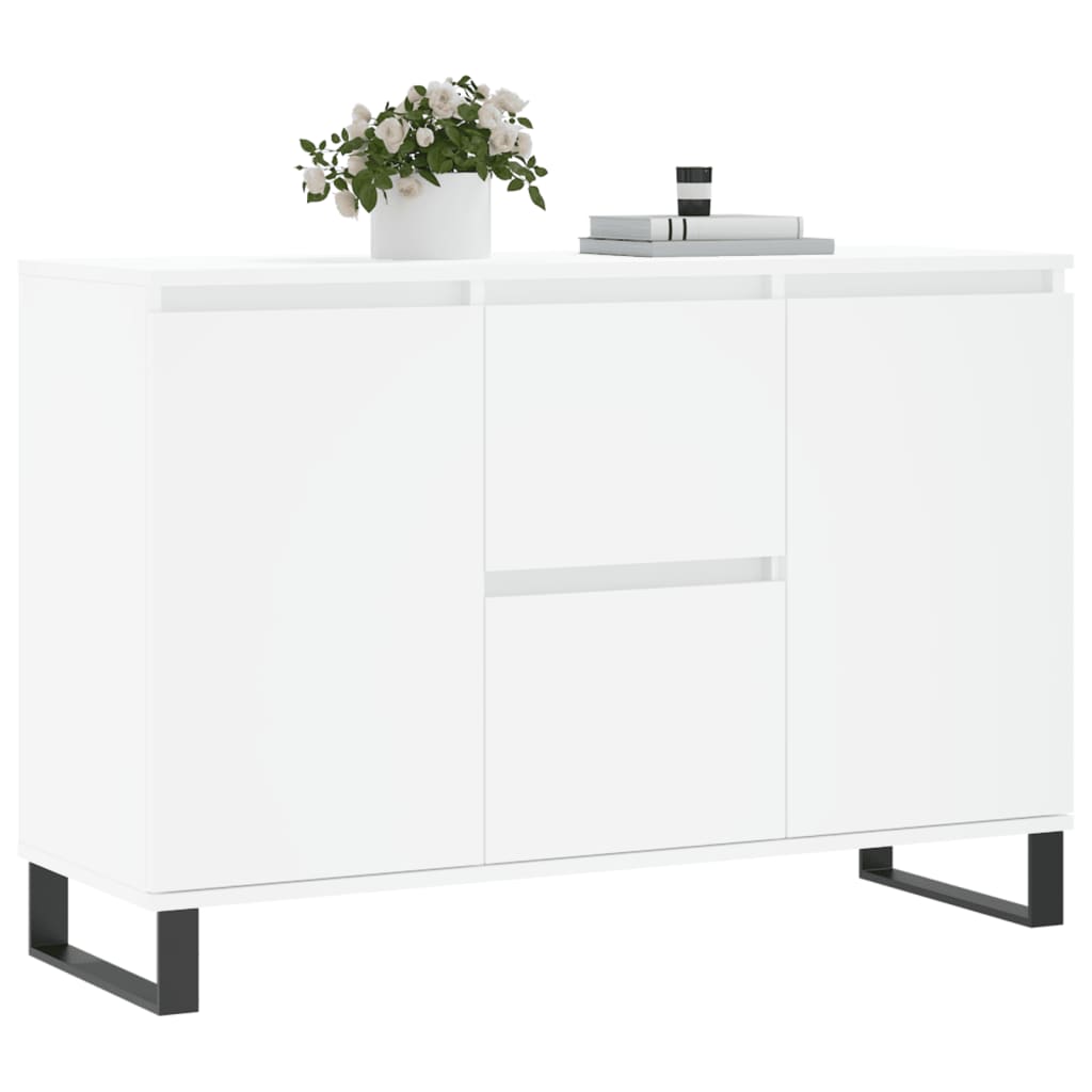 Credenza Bianca 104x35x70 cm in Legno Multistrato