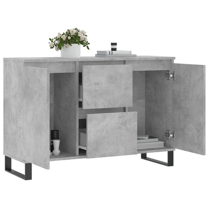 Credenza Grigio Cemento 104x35x70 cm in Legno Multistrato