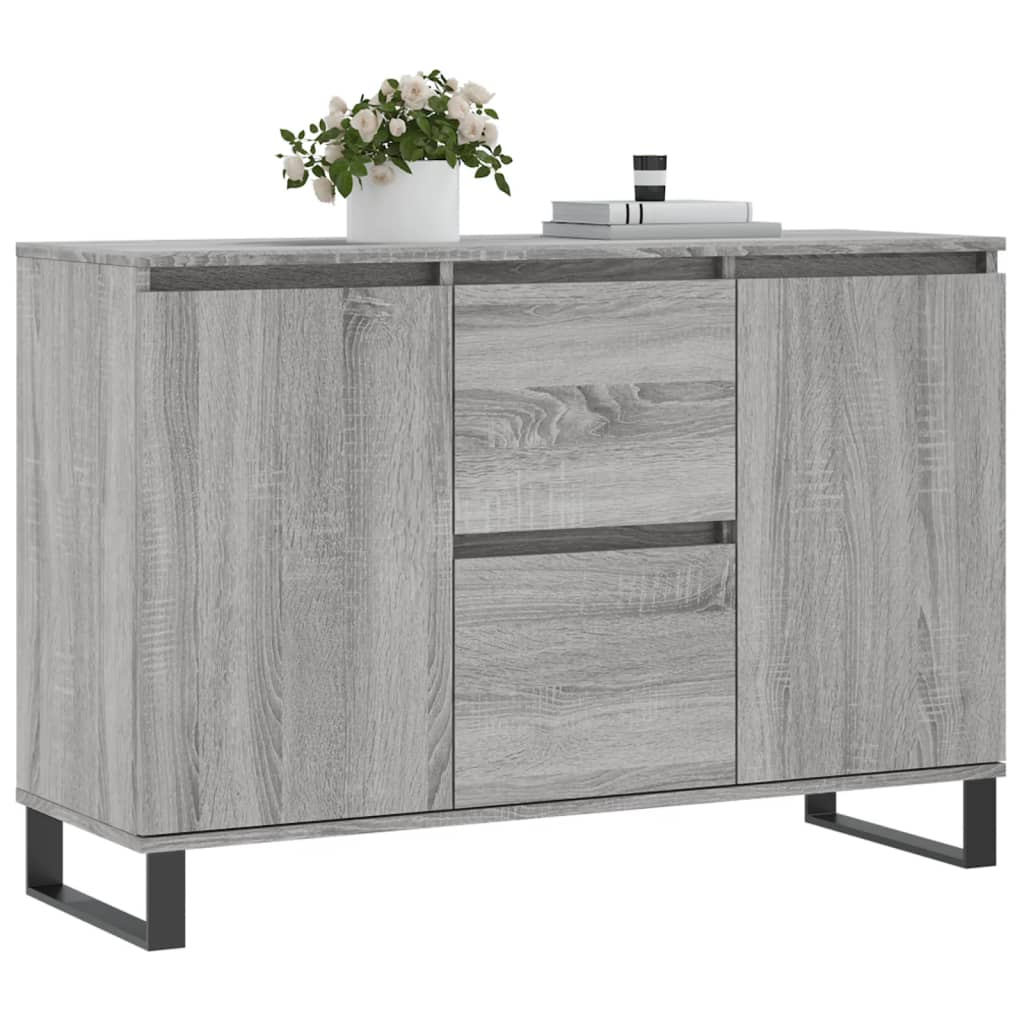 Credenza Grigio Sonoma 104x35x70 cm in Legno Multistrato