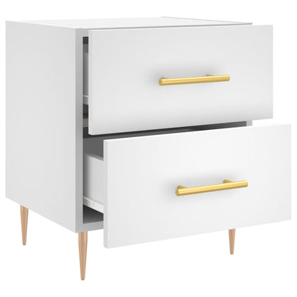 Comodino Bianco 40x35x47,5 cm in Legno Multistrato
