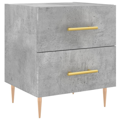 Comodino Grigio Cemento 40x35x47,5 cm in Legno Multistrato