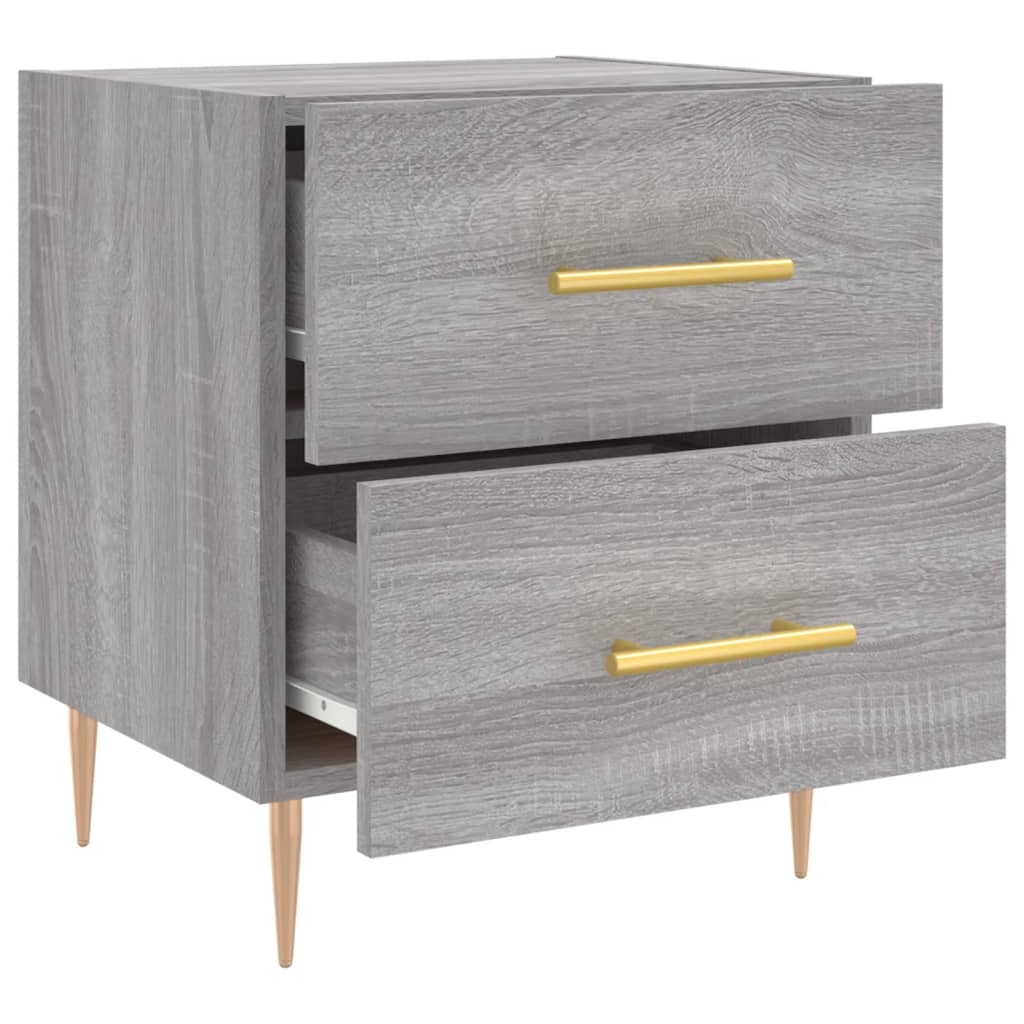 Comodino Grigio Sonoma 40x35x47,5 cm in Legno Multistrato