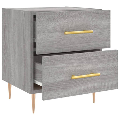 Comodino Grigio Sonoma 40x35x47,5 cm in Legno Multistrato
