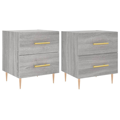 Comodini 2 pz Grigio Sonoma 40x35x47,5 cm in Legno Multistrato