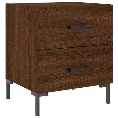 Comodini 2 pz Rovere Marrone 40x35x47,5 cm in Legno Multistrato