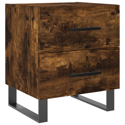 Comodini 2 pz Rovere Fumo 40x35x47,5 cm in Legno Multistrato