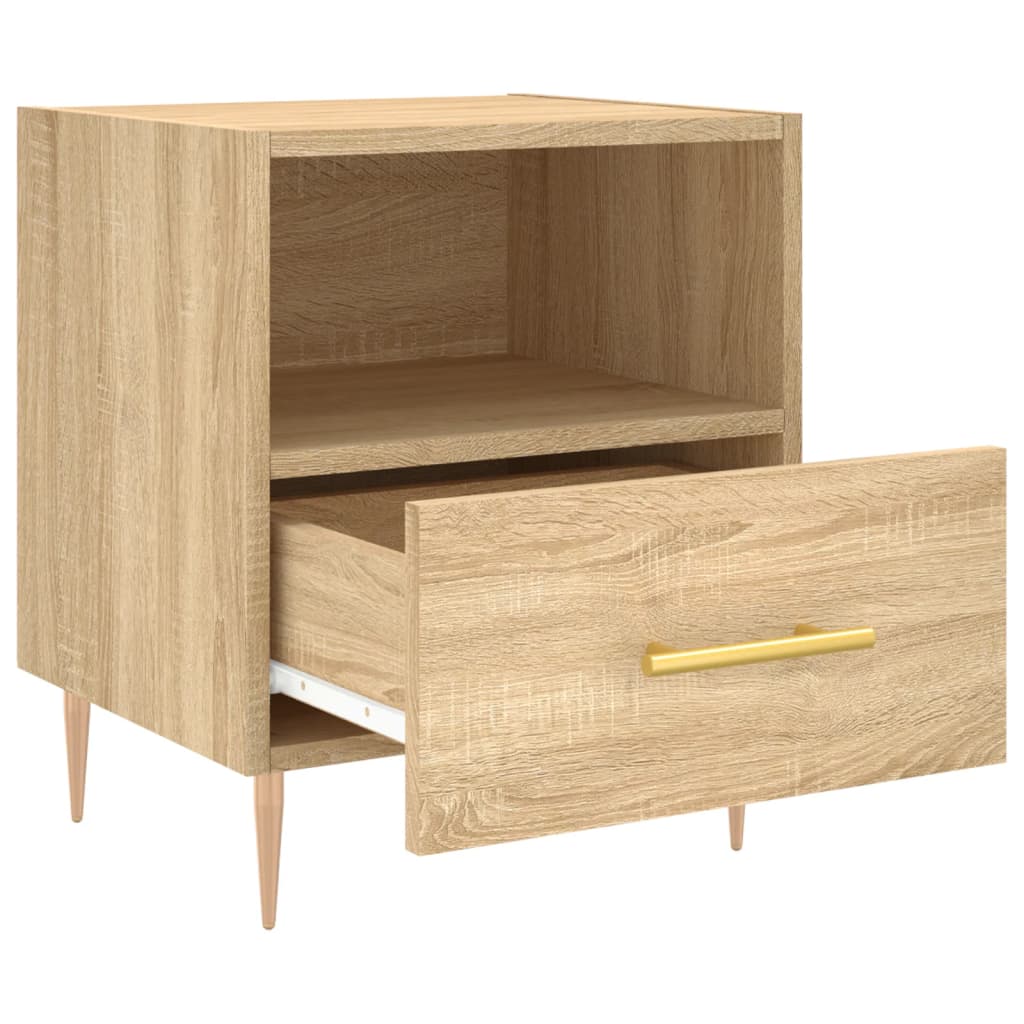 Comodino Rovere Sonoma 40x35x47,5 cm in Legno Multistrato