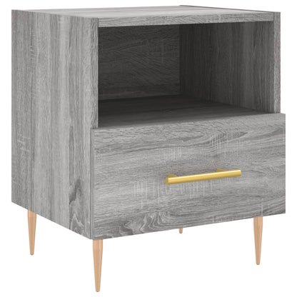 Comodino Grigio Sonoma 40x35x47,5 cm in Legno Multistrato