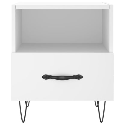 Comodino Bianco 40x35x47,5 cm in Legno Multistrato