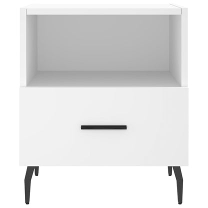 Comodino Bianco 40x35x47,5 cm in Legno Multistrato