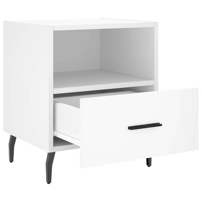 Comodini 2 pz Bianchi 40x35x47,5 cm in Legno Multistrato