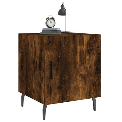 Comodino Rovere Fumo 40x40x50 cm in Legno Multistrato