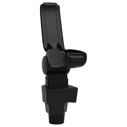 Bracciolo per Auto Nero 15,5x32x(41-54) cm in ABS