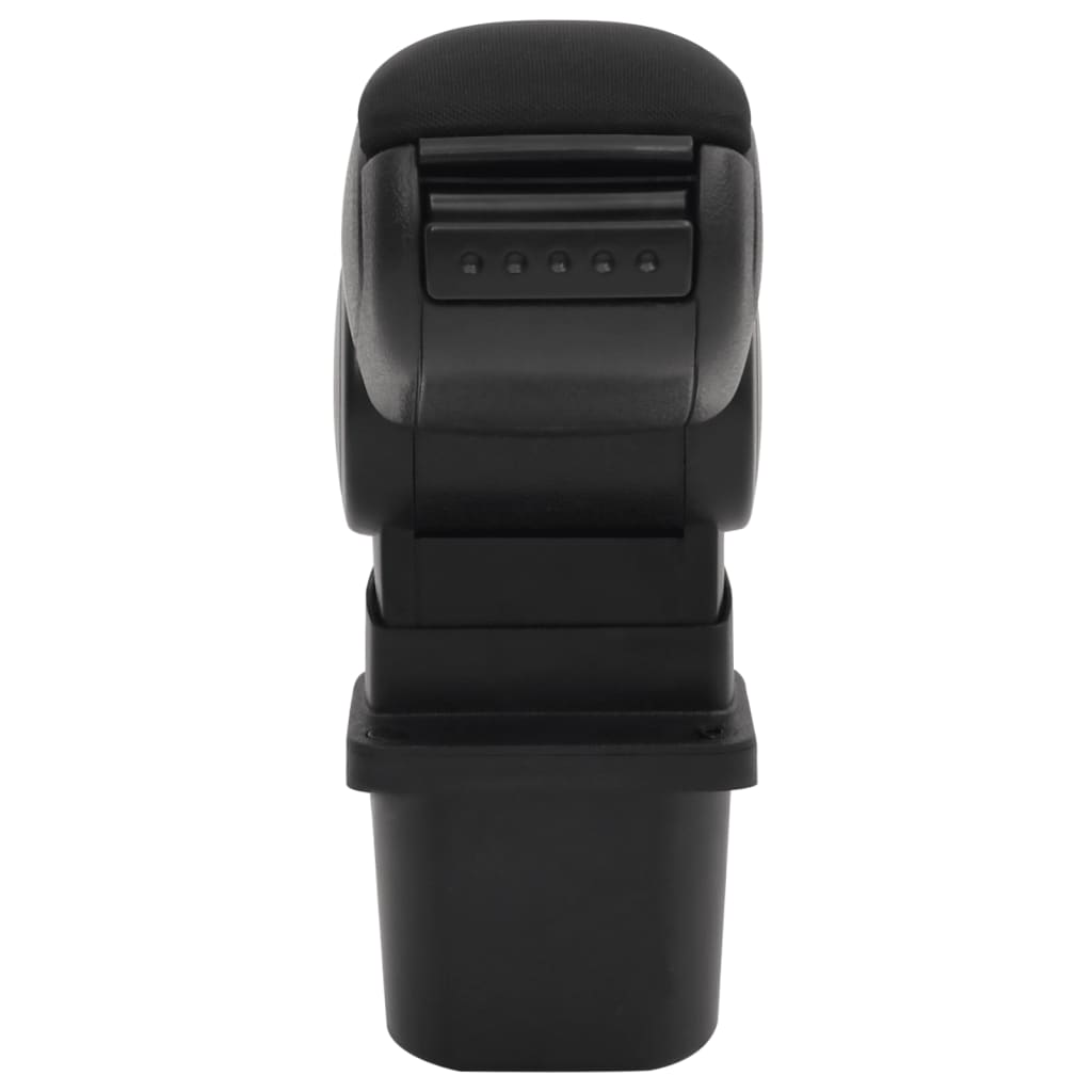Bracciolo per Auto Nero 12x31x(29,5-47) cm in ABS