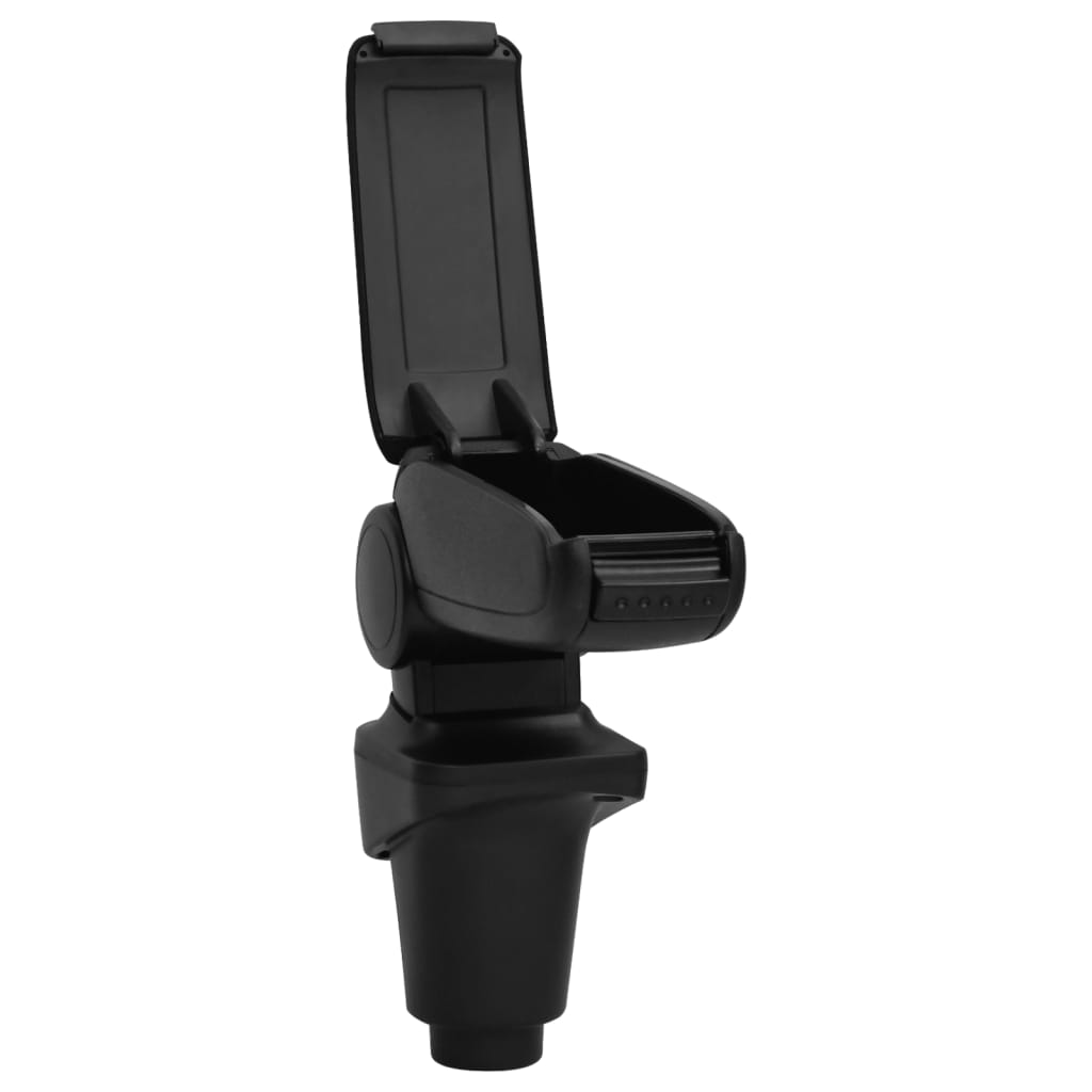 Bracciolo per Auto Nero 14x35x(37-53) cm in ABS