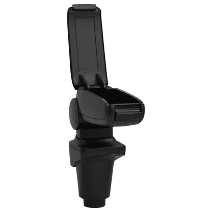 Bracciolo per Auto Nero 14x35x(37-53) cm in ABS