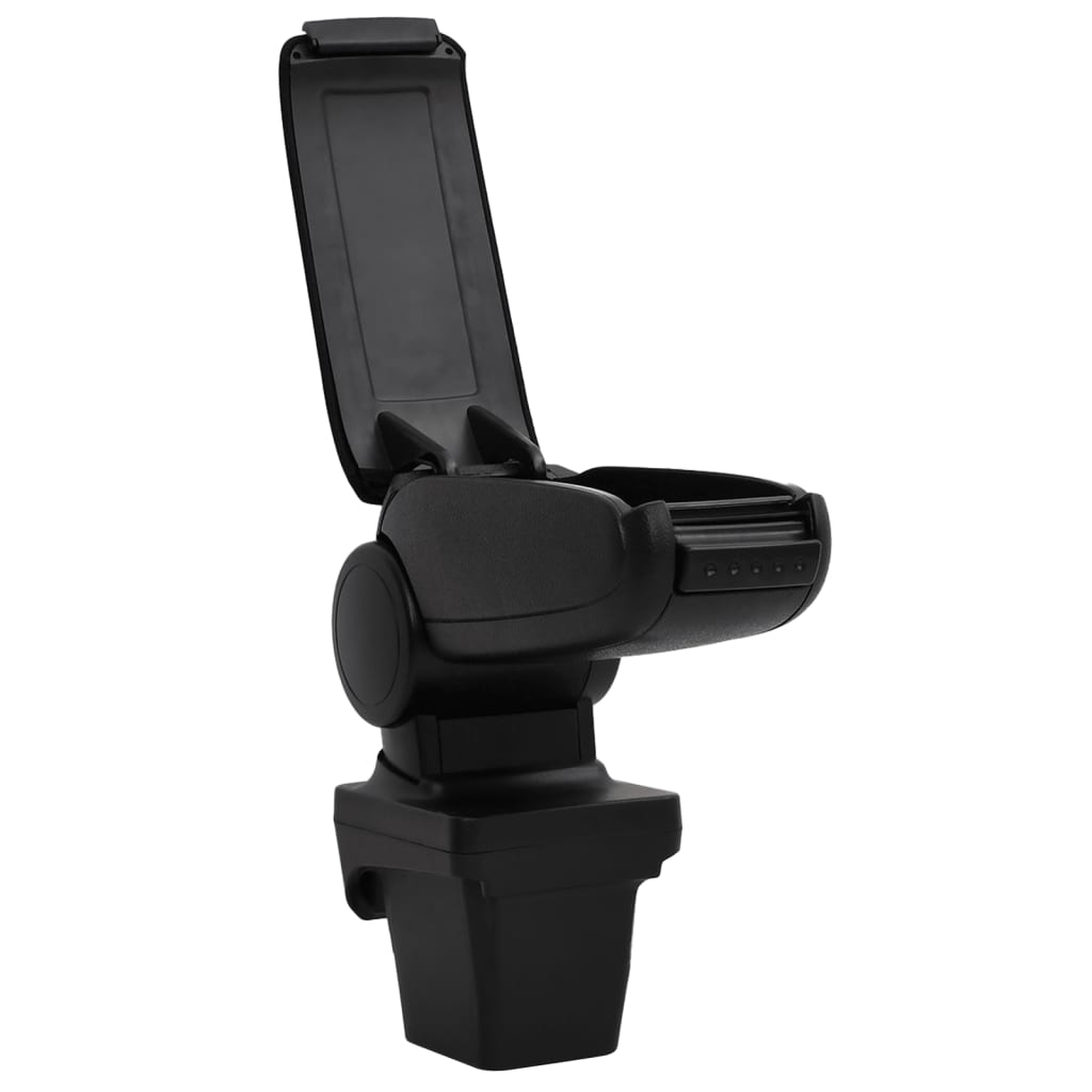 Bracciolo per Auto Nero 13x33x(31-48) cm in ABS