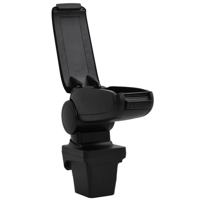 Bracciolo per Auto Nero 13x33x(31-48) cm in ABS