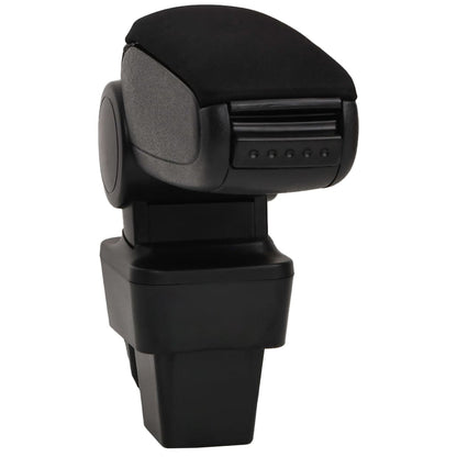 Bracciolo per Auto Nero 13x34x(33-46) cm in ABS